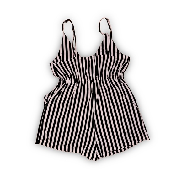 Black & White Striped Romper - Picture 2 of 3